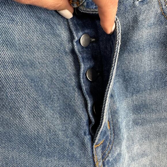 BDG Womens size 31 Denim Cut Off Raw Hem High Waist Button Fly Jean Shorts - Picture 6 of 11